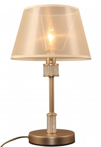 Rivoli св-к настольный 7083-501 Elinor 1хЕ14 40W 260х260х420   французское золото, кремовый 55624