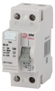 ЭРА SIMPLE УЗО ВД-40 электрон. 2P 40А 100mA -mod-47 5962