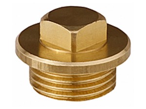 Заглушка GENERAL FITTINGS, 6-ти гранная головка с прижимной шайбой, никелированная латунь, наружная