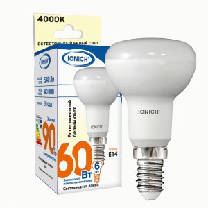 IONICH R50 E14 6W(540lm) 4000К 4K 50x83 матов./пластик/алюм ILED-SMD2835-R50 1527