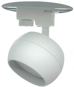 Ecola TRS3 св-к трек. металл сфера 1хGX53 90x53x135 Белый TRS04WECT
