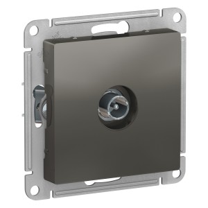 Schneider AtlasDesign мех. роз. TV СУ 1 мест. сталь (пласт. осн., оконечная, RG6, 1dB) ATN000991