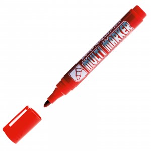 Crown Маркер перманентный "Multi Marker" CPM-800 красный, пулевидный, 3мм, шк8803654007027