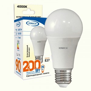 IONICH ЛОН A65 E27 24W(2160lm) 4000К 4K 64x124 матов./пластик/алюм A60 ILED-SMD2835-A65 1557