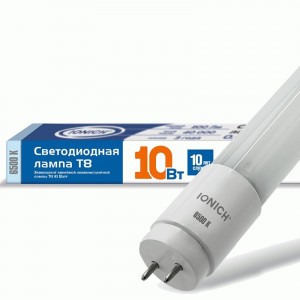 IONICH T8 G13 10W(1100lm) 6500K 6K 600х26 матовая/стекло ILED-SMD2835-T8600 1510