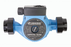Джилекс Цирк насос ЦИРКУЛЬ 32/80, 32/50/65 Вт,нап 8м, присоед.1.1/4", устан размер 180мм, 3 скор