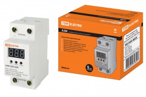 TDM реле напряжения 1ф АЗМ 63А Umin=175±5В, Umax=270±5В DIN LED SQ1504-0020