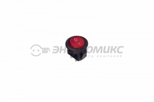 REXANT выкл. клавишный круглый 250V 3А(2с) ON-OFF красн Micro (в уп. 10 шт) цена за шт (10!),,36-251