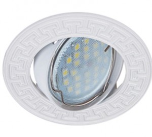 Ecola DL111 MR16 GU5.3 св-к литой поворот.Антик Хром/Белый 24x88 FW1606EFF