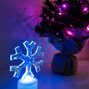 Фигура светодиодная на подставке "Снежинка", RGB 501-055 Neon Night