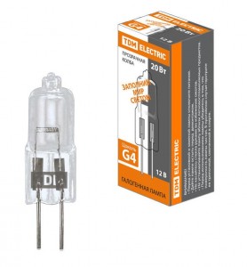 TDM JC G4 12V 20W лампа прозрачная (20!) SQ0341-0046