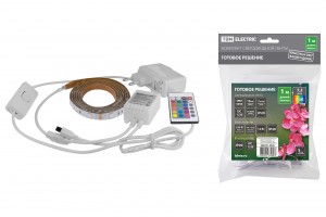 TDM Комплект св/д ленты SMD5050-30Led/m-12V-7.2W/m-IP20-RGB 1м 12W IR-контроллер (5!) SQ0331-0228