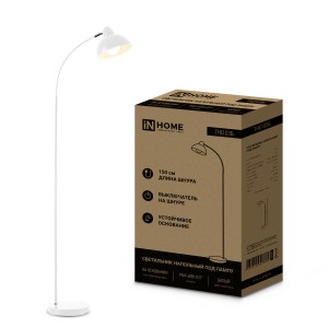 ASD/InHome св-к напольный торшер ТНО 03Б 60W Е27 белый  20x230x1570 2695