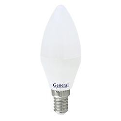 General свеча C37 E14 10W 4500K 4K 35х105 пластик/алюм GLDEN-CF-10-230-E14-4500, 682800