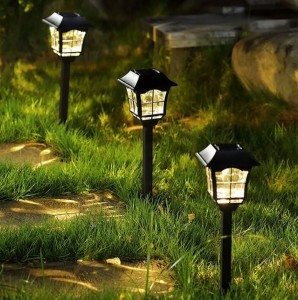 Еврогарант САД св-к на солн.батарее 1LED Лантерн, h=37см, теплый белый, пластик