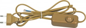 Feron Сетевой шнур с диммером 230V 1,5+0,5м, золото, DM103-200W 23057