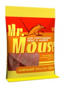 От грызунов приманка тесто-брикет 100гр. (9шт) мумиф. Mr Mouse AR-M969