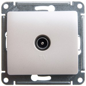 Schneider GLOSSA мех. роз. TV-FM СУ 1 мест. перламутр (пл.осн., RG6, 2,1А) GSL000693 (5!)