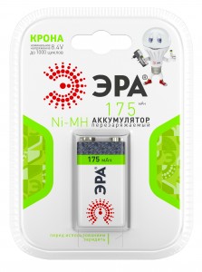 Ак-р ЭРА 6LR61 9V-1BL NiMH 175mAh 42097