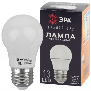 ЭРА Лампа св/д д/гирлянды Белт Лайт лон A50 E27 3W(30Lm)3000K, белый, 90х50, 13SMD ERAW50-E27 0297