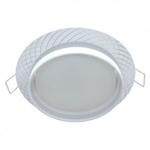 Ecola GX53SP 5375 св-к встраив. СПОТ Сетка матовый Белый/Алюм 110x52 SP531WECB (10!)