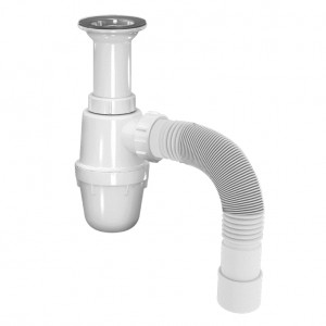 AKVATER Сифон для кухни 1 1/2" х 40, гибкая труба 40 х 40/50, B0115-17-АК