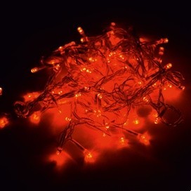 Ecola гирлянда-бахрома 135LED Красная 5х0,5м, 8 реж., прозр.провод с вилкой 220V IP44 N4YR05ELC