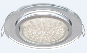 Ecola GX53 H4 5310 св-к Стекло Круг хром-хром (зеркальный) 38x126 FM53RNECH