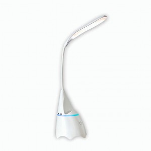 LEEK TL-650 св-к св/д настольный 6W(200lm) 2К-4К-6К димм bluetooth-колонка акк бел 100х100х500 0020