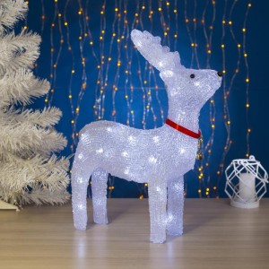 Свет-д фигура«Оленёнок гордый» 30x40x11 см, акрил, 40LED, 220V , свеч белоеLuazon