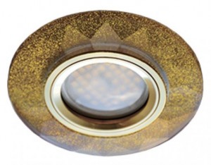 Ecola DL1654 MR16 GU5.3 св-к  Стекло граненый Золотой блеск/Золото 25x90 FP1654EFF