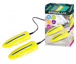 Сушилка для обуви с у/ф эффектом ERGOLUX ELX-SD03-C07 желтая, 65-70°, 10Вт, 220-240V
