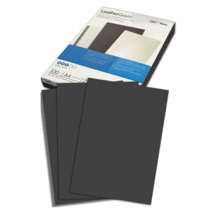 Обложки д/переплета GBC(ДжиБиСи) LeatherGrain (тиснение под кожу) набор100шт, A4, карт,черн,CE040010