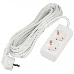 Uniel Ultra сет.удлинитель ПВС 3x0.75 2 роз. 5м 16A белый, земля S-GCU2-5 WHITE UL-00009999