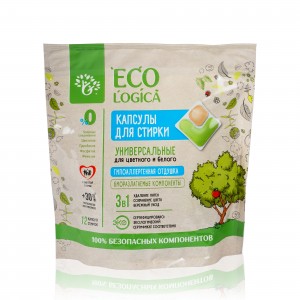 Капсулы для стирки универ  Ecologica Gel Duo 21г  12ШТ