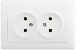 IEK BOLERO РС20-1-0-ББ роз. СУ 2 мест. 10А белый ERB29-K01-10