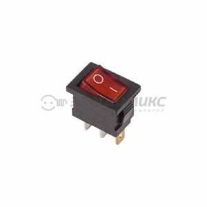 REXANT выкл. клавишный 250V 6А (3с) ON-OFF красный с инд. Mini цена за шт (10!),,36-2150