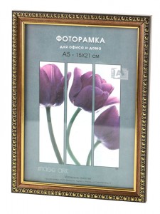 Фоторамка Interior Office пластик 980/1 30х40 латунь 9639