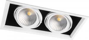 Feron св-к св/д встр. карданный AL212 2x30W(5400lm 35°) 4000К 4K белый 29780