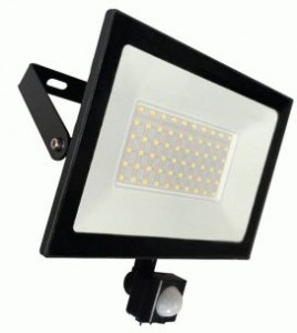 LEEK прожектор св/д LED FL IR 70W(5300lm) 6500K 6K 193x188х62 датч.движ. черн. IP65 LE040304-0005