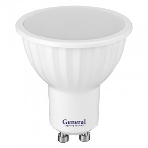 General MR16 GU10 15W(850lm) 2700K 2K 50x63 диффузор линза 60гр пластик/алюм 661576