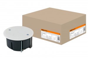 TDM уст. коробка СУ D73х45мм, крышка, метал. лапки, IP20 (160!) SQ1403-0026