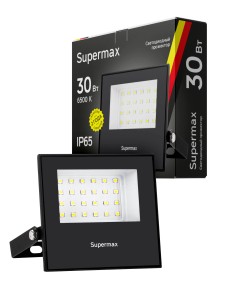 SUPERMAX прожектор св/д  30W(3000lm) SMD 6500К 6K 103x86x26 220-240V IP65 S_PR_LED_30
