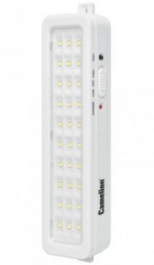 Camelion LA-112 св-к св/д аварийный аккум. 30LED(120/80lm) L=200 3/7ч. (ак.Li-Ion 3.7V 1.2Ah) IP20