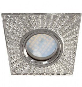 Ecola DL1659 MR16 GU5.3 св-к  Стекло прозр. стразы зерк. хром/хром 30x95 FW16SGECB