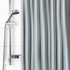 Штора для ванной комнаты ЭВА+ПЭВД 180х180 см MIRAGE 10 колец 7070-silver Вилина