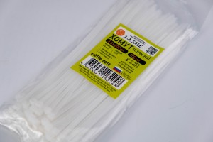 1-2.SALE хомут (стяжка) нейлон (PA6.6) 2,5х150 белый (уп. 100шт, цена за ШТУКУ) ex0108-0004 (РФ)