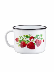 Кружка эмаль Клубника 1л ЭТ-72775  Эстет