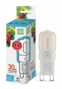 ASD standard G9 3W(270lm) 4000К 4K 48x16 пластик  3306