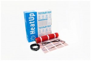 HeatUP Теплый пол (мат нагрев) S=0,5м2(0,5х1м) 75Вт шнур 2.5м клеевая сетка кабель 2х жил. экран.